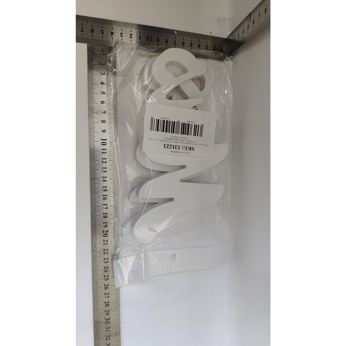 Decor pentru Masa, Vivimall, Model Mr&Mrs, Tematica Nunta, 10x20 cm, Alb - vivimall.ro