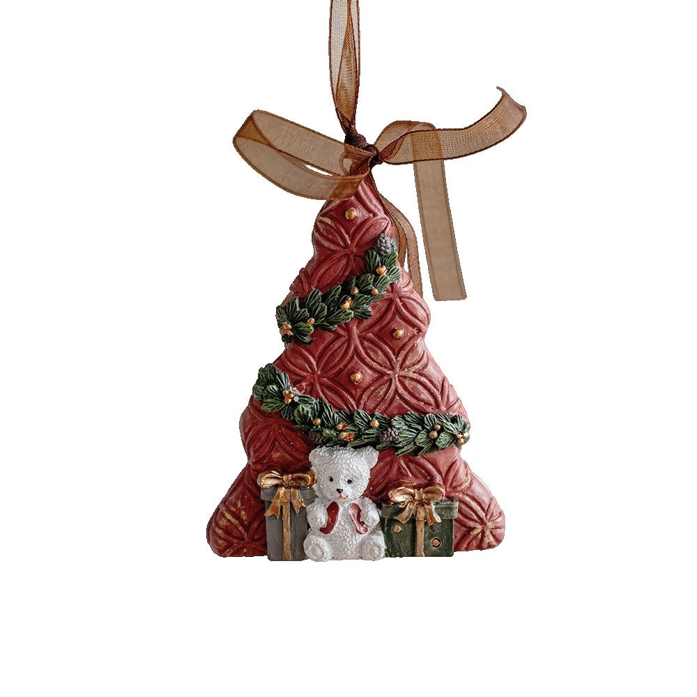 Decoratiune de Craciun, Vivimall, pentru Brad, Model Bradut, 8.5 x 6.5 cm, din Rasina, Multicolor - vivimall.ro