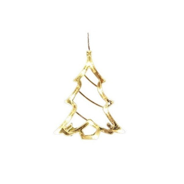 Decoratiune de Craciun Luminoasa in forma de Brad, 21x13 cm, cu Ventuza, Alb Cald, Vivimall - vivimall.ro