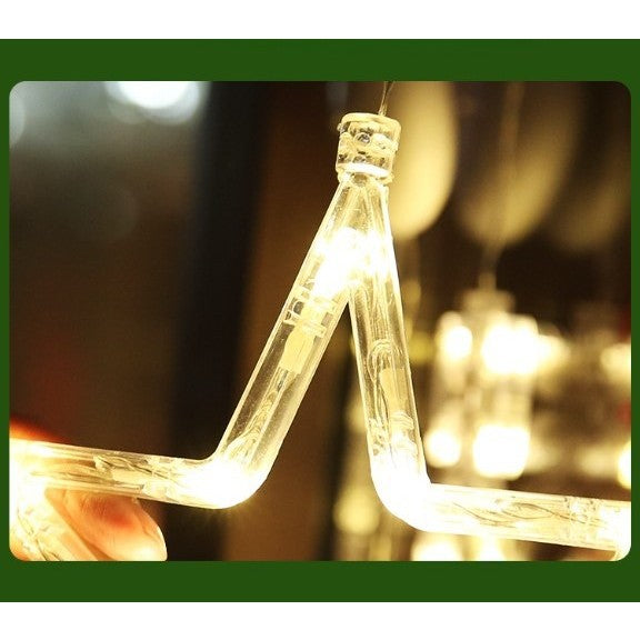 Decoratiune de Craciun Luminoasa in forma de Stea 19x18 cm, cu Ventuza, Alb Cald, Vivimall - vivimall.ro