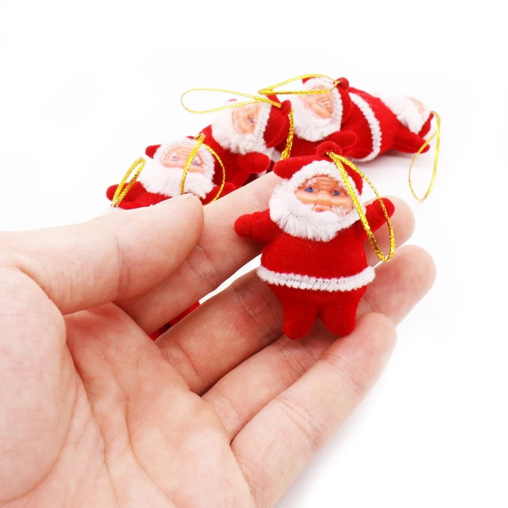 Decoratiune de Craciun, Mos Craciun mic, Vivimall, cu agatatoare pentru pom - vivimall.ro