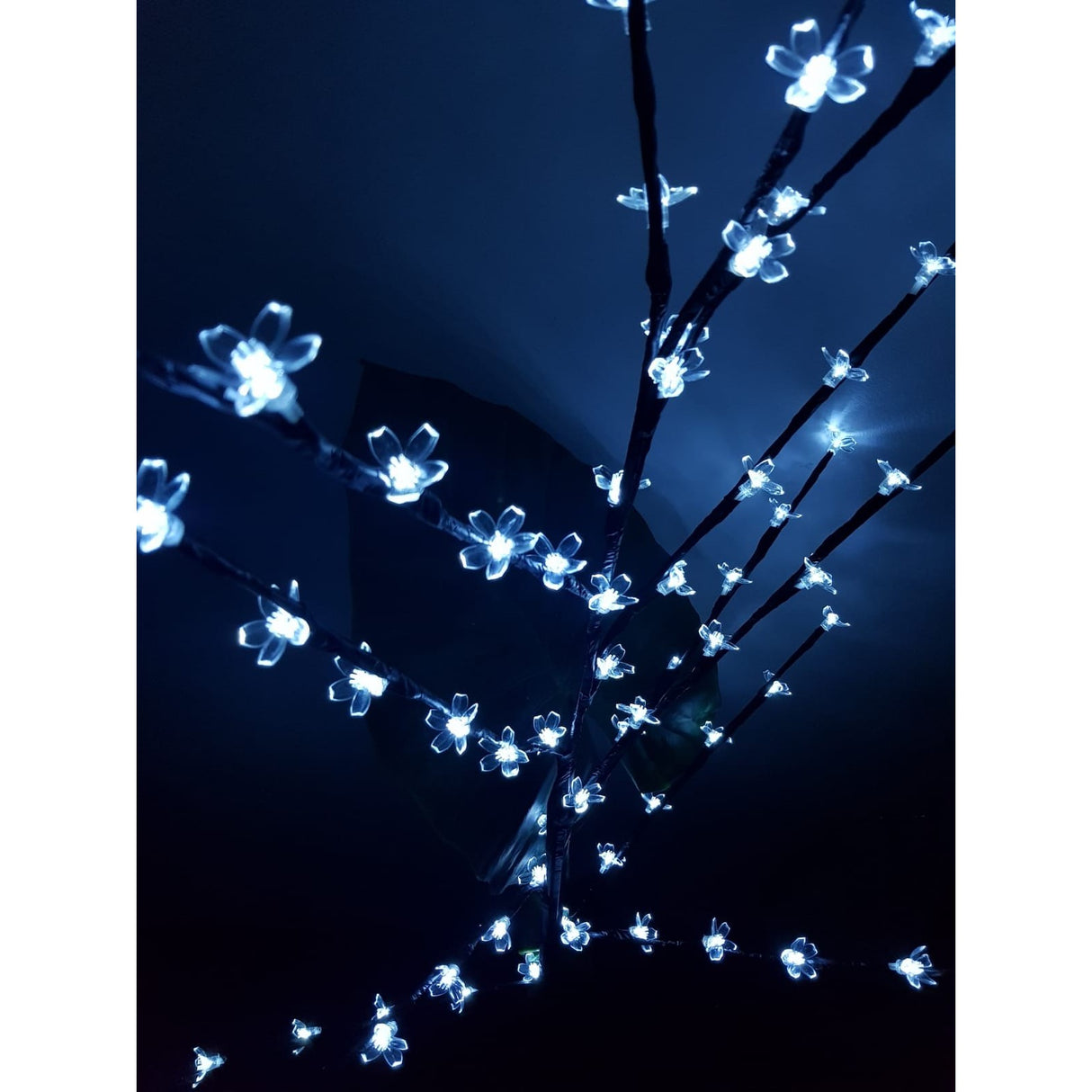 Decoratiune Luminoasa Crenguta cu Baterii 72 LED -uri Flori Alb Rece - vivimall.ro