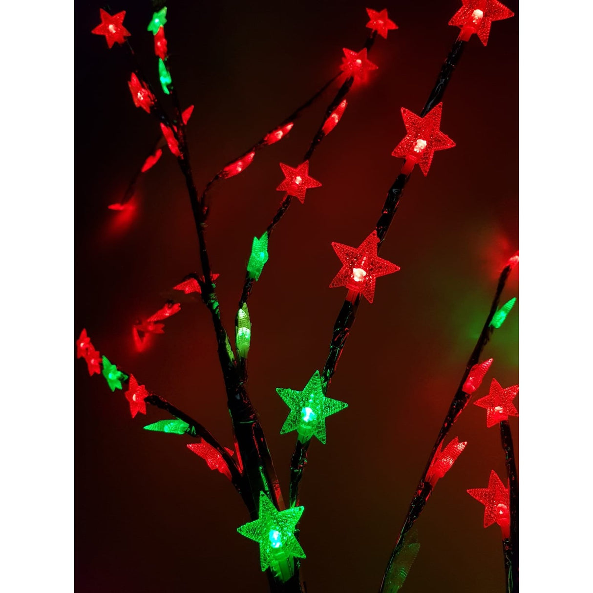 Decoratiune Luminoasa Crenguta cu Baterii 72 LED -uri Stelute Multicolor - vivimall.ro