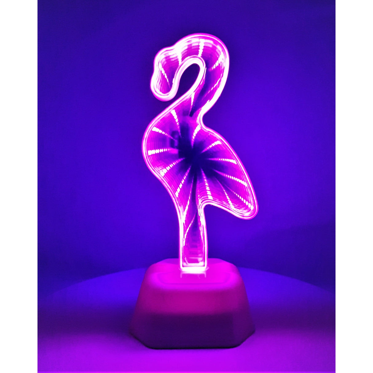Decoratiune Luminoasa cu Baterii/USB Neon Model Flamingo 20 cm Mov - vivimall.ro
