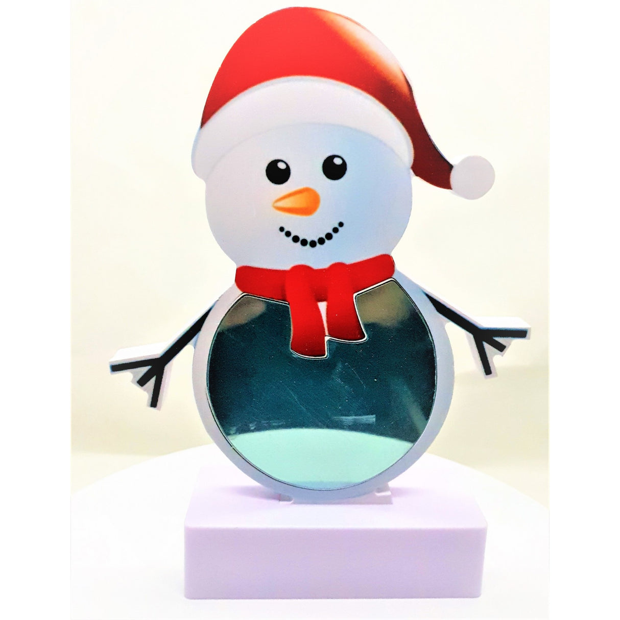 Decoratiune Luminoasa cu Baterii/USB Neon Model Om de Zapada 20 cm Alb Rece - vivimall.ro