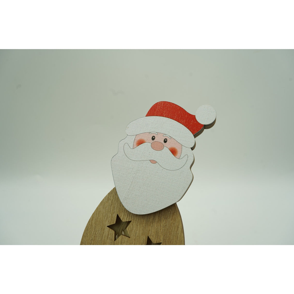 Decoratiune luminoasa, Vivimall, Mos Craciun, maro, lungime: 10 cm, latime: 5 cm, inaltime: 19 cm, lemn, interior/exterior - vivimall.ro