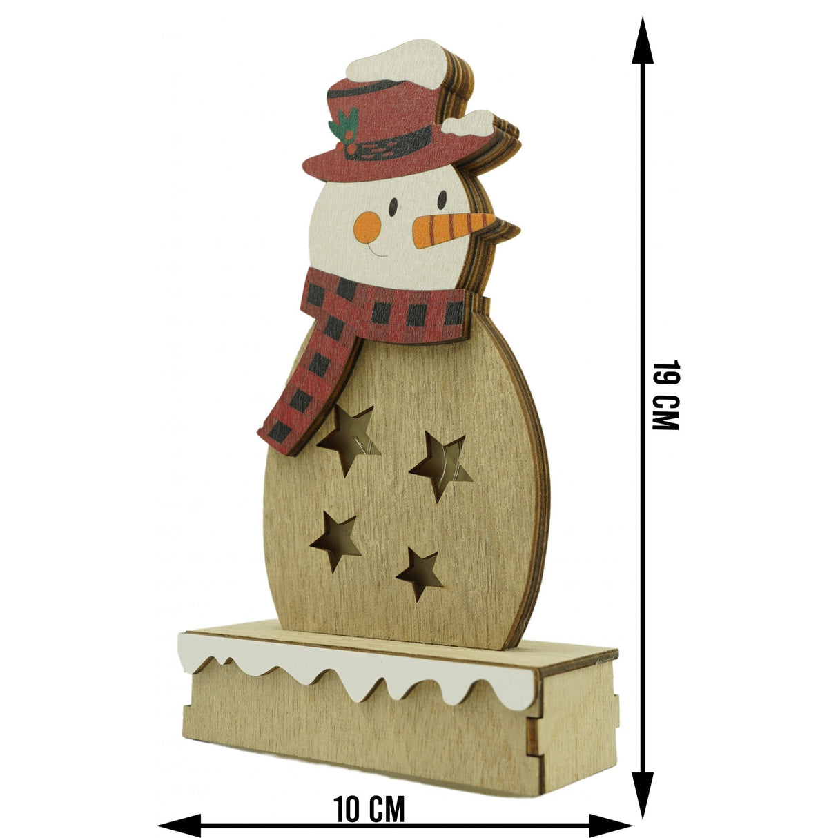 Decoratiune luminoasa, Vivimall, Om de zapada, maro, lungime: 10 cm, latime: 5 cm, inaltime: 19 cm, lemn, interior/exterior - vivimall.ro