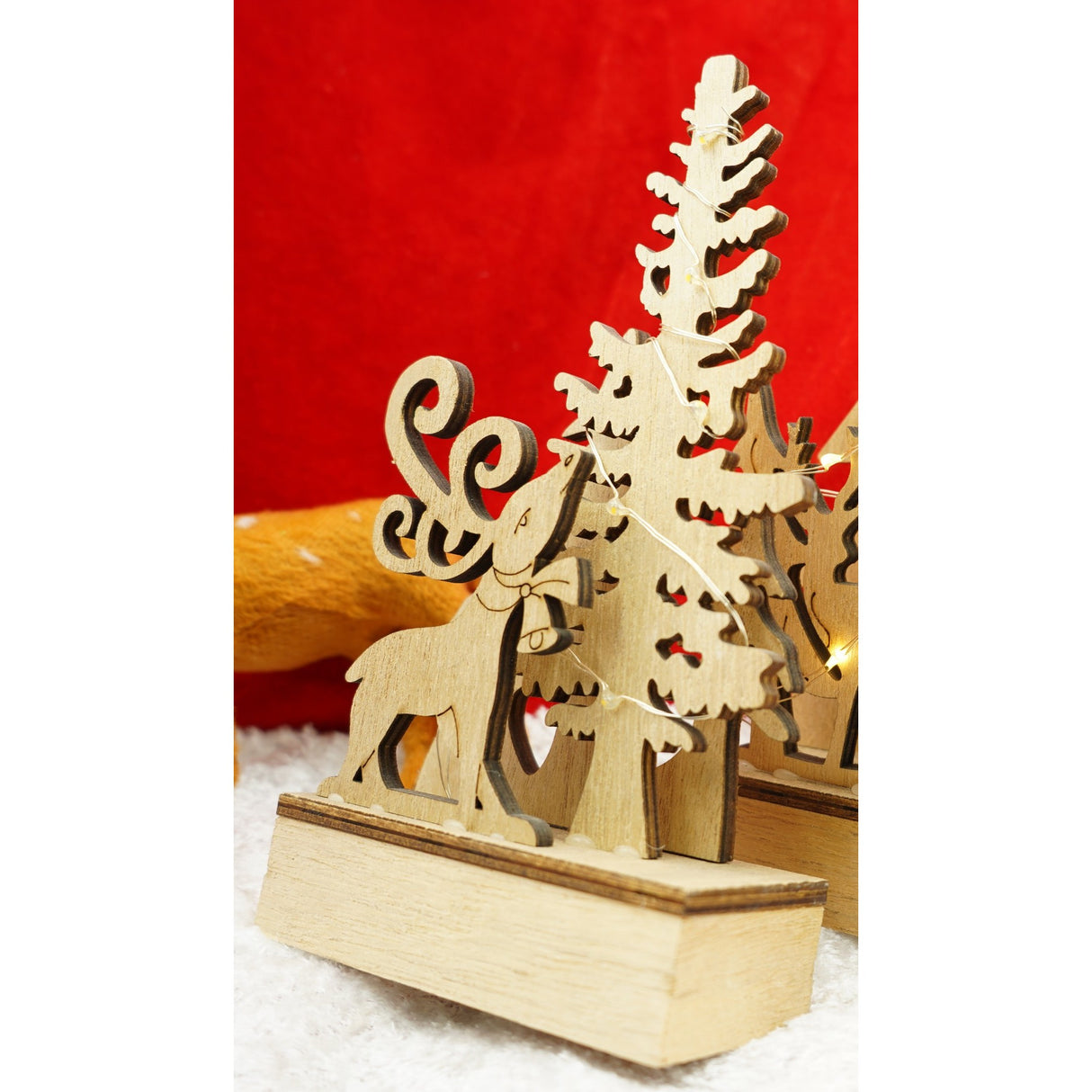 Decoratiune luminoasa, peisaj de iarna, maro, lungime: 11 cm, latime: 5 cm, inaltime: 19 cm, lemn, interior/exterior - vivimall.ro