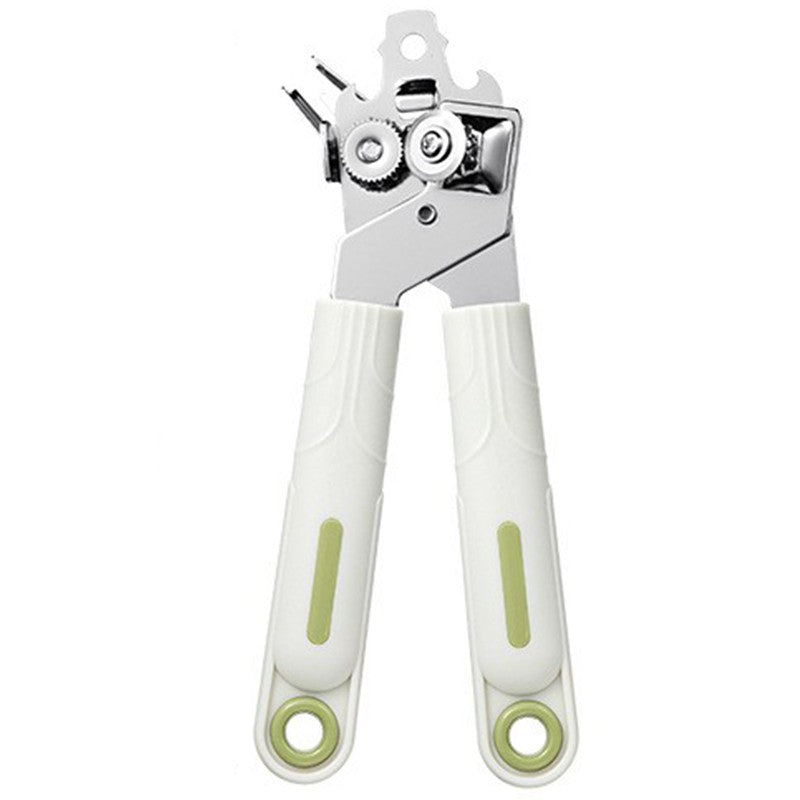 Desfacator de Conserve 3 in 1, Vivimall, Instrument pentru Deschis Conserve, Sticle, Otel inoxidabil, Simplu de Utilizat, Maner Anti alunecare, 21.5 x 4.7 cm Alb - vivimall.ro