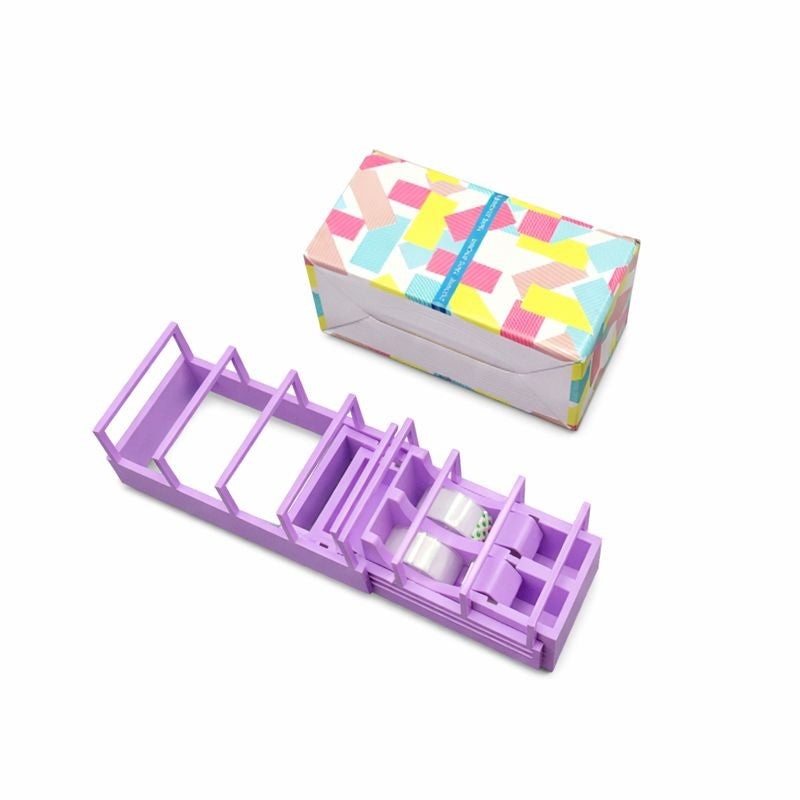 Dispenser de Banda Adeziva, Vivimall, Suport pentru Banda Adeziva pentru Birou, Scoala, din Plastic, 15,5 x 7,7 x 7,4 cm, Violet - vivimall.ro