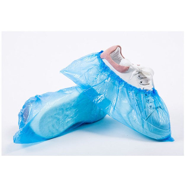 Set 100 Huse De Pantofi Impermeabile De Unica Folosinta, Universale, Albastre, Pentru Zile Ploioase - vivimall.ro