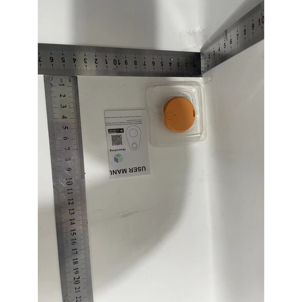 Dispozitiv Anti Pierdere Inteligent, Vivimall, conexiune Bluetooth, Dispozitiv Anti Pierdere pentru accesorii, Baterie si Manual de Utilizare Incluse 38 x 38 x 7 mm, Portocaliu - vivimall.ro