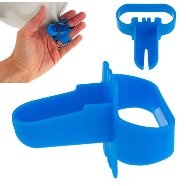 Dispozitiv de Legat Baloane, Vivimall, din Plastic, pentru Mana, 6.5 x 5.5 cm, Albastru - vivimall.ro
