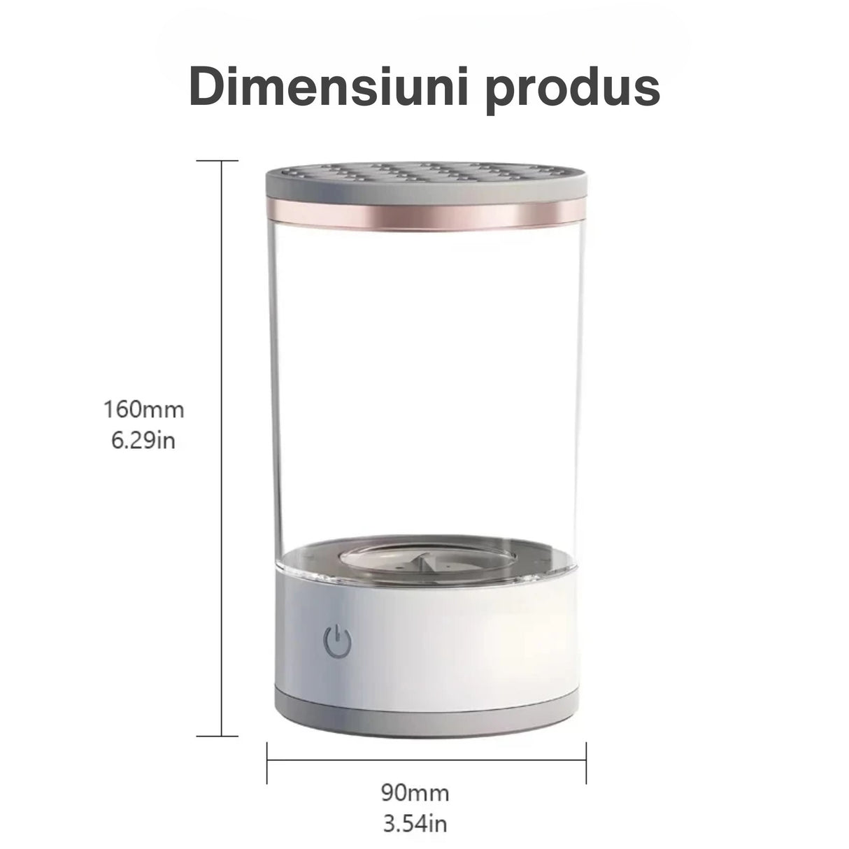 Dispozitiv curățare pensule cu vibrații sonice, alb | BrushPro - vivimall.ro