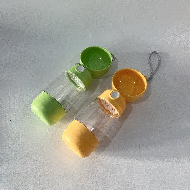 Sticla Animale, Vivimall, Portabila, pentru Hrana si Apa, din ABS, 400 ml/182 ml, 25.5 x 8 x 9 cm, Verde - vivimall.ro