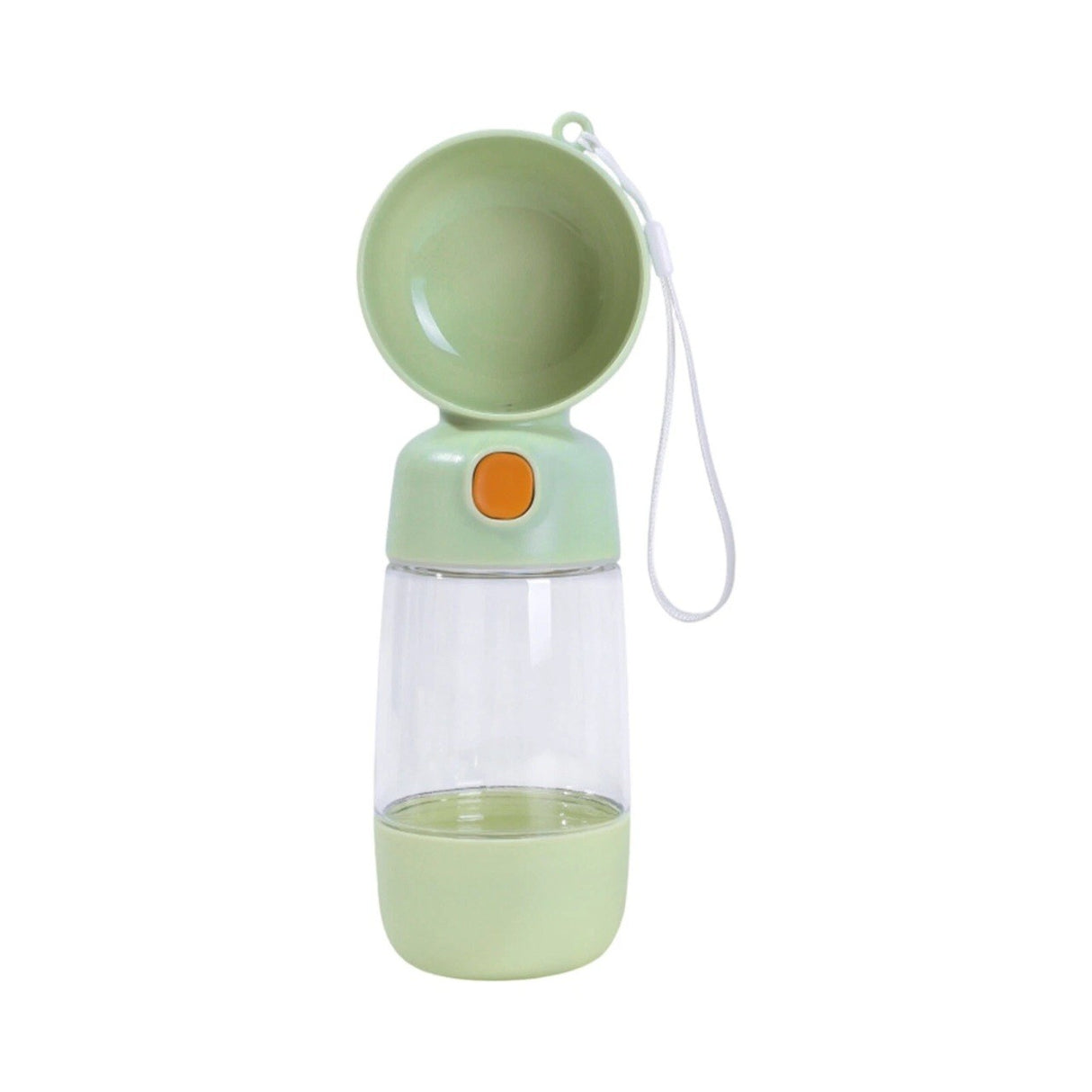 Sticla Animale, Vivimall, Portabila, pentru Hrana si Apa, din ABS, 400 ml/182 ml, 25.5 x 8 x 9 cm, Verde - vivimall.ro