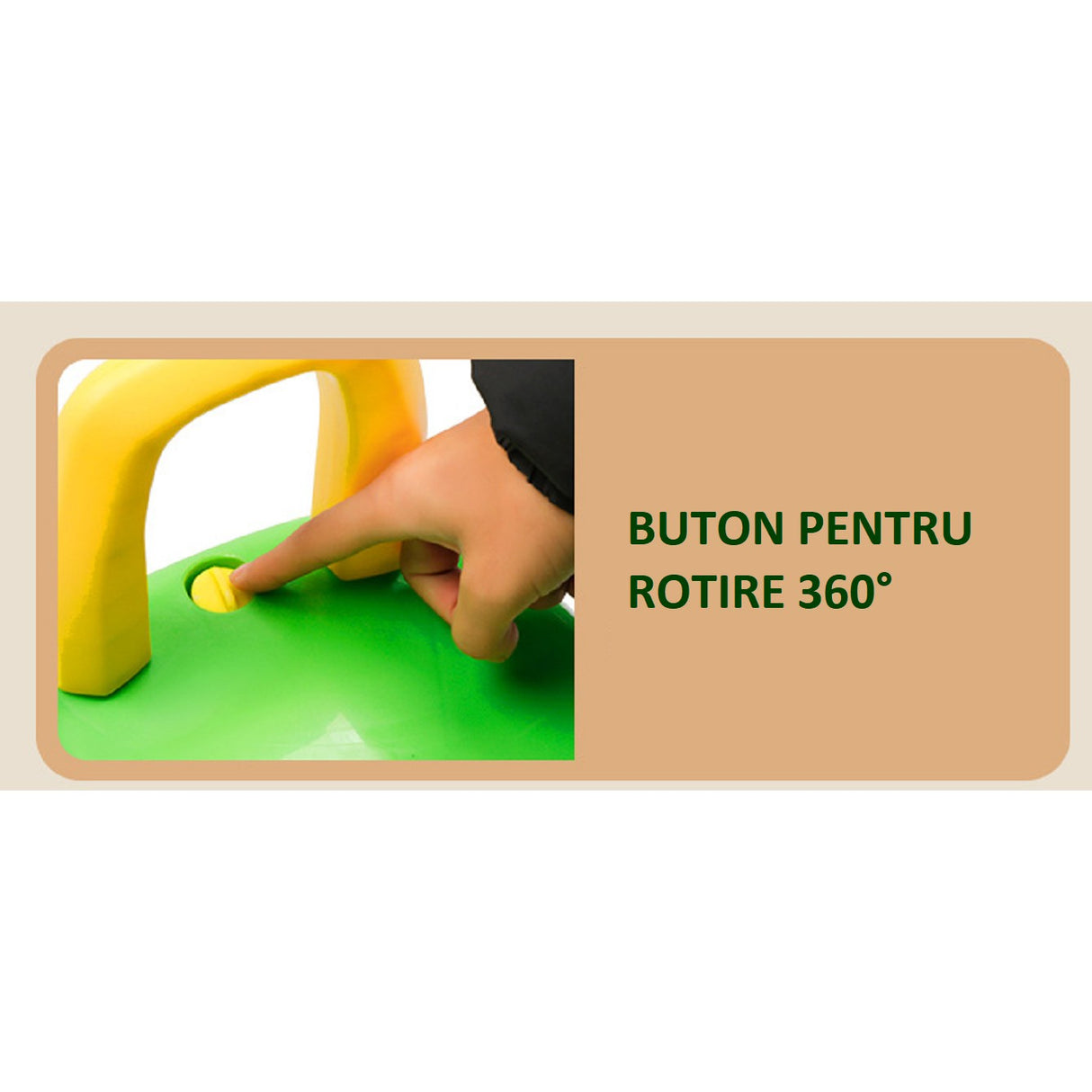 Excavator pentru Copii, Vivimall, 1-3 Ani, Greutate Portanta 30 kg, Muzica si Lumini, Rotatie 360 Grade, 45 x 31 x 35 cm, 4 Roti, Verde - vivimall.ro