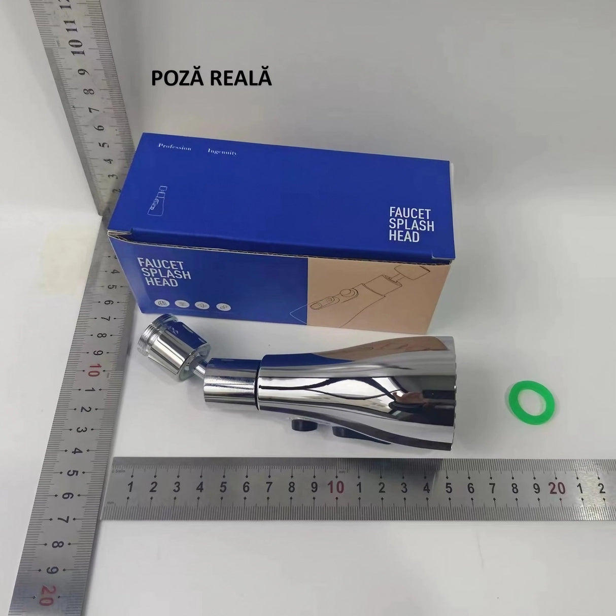 Extensie Robinet Bucatarie, Vivimall, Universal, 3 Moduri de Curgere Apa, Otel Inoxidabil, Rotire 360 de Grade, Cap Pivotant, Adaptor Baterie Bucatarie, 9.7x5.1 cm, Gri - vivimall.ro