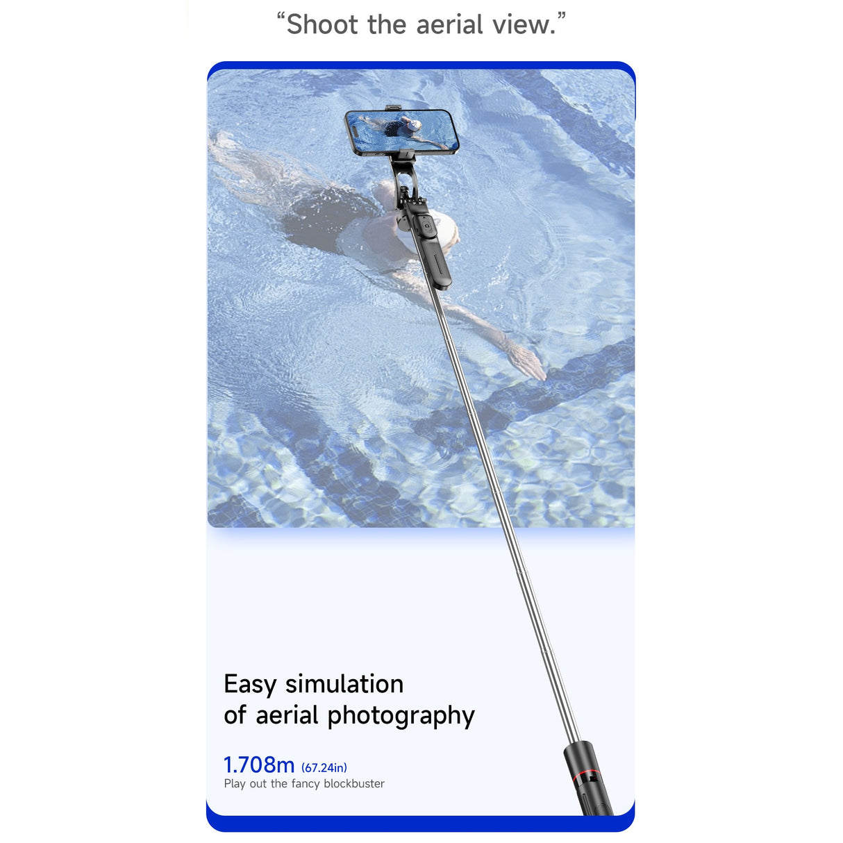 Trepied Selfie Stick, Flippy, Extensibil, Telecomanda Bluetooth Reincarcabila, Pentru Calatorii, Vlog Video si Fotografie, 30,6 x 7,6 x 3,5 cm, Negru - vivimall.ro