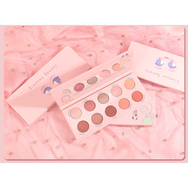 Paleta De Farduri Sianoau Cu 10 De Culori Sidefate - vivimall.ro