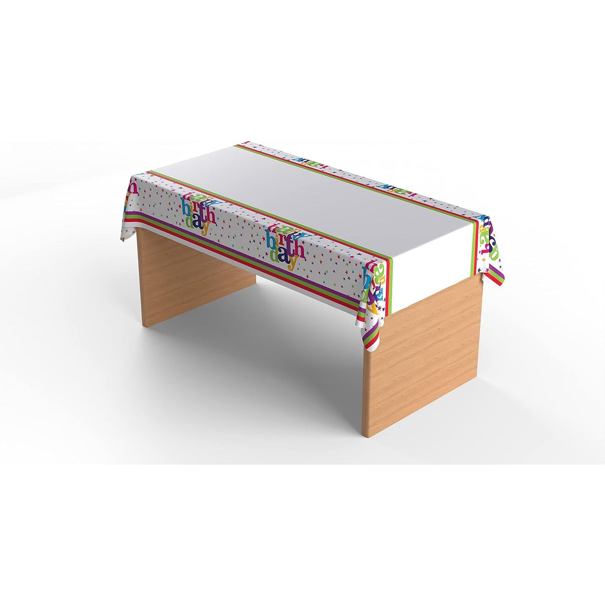 Ambalaj față de masă Happy Birthday 39x24 cm, plastic PE 40g, colecție accesorii petrecere
