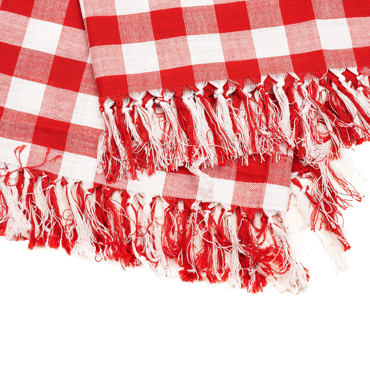 Fata de masa in carouri Vivimall, Material Textil, 130 x 180 cm, Rosu - vivimall.ro