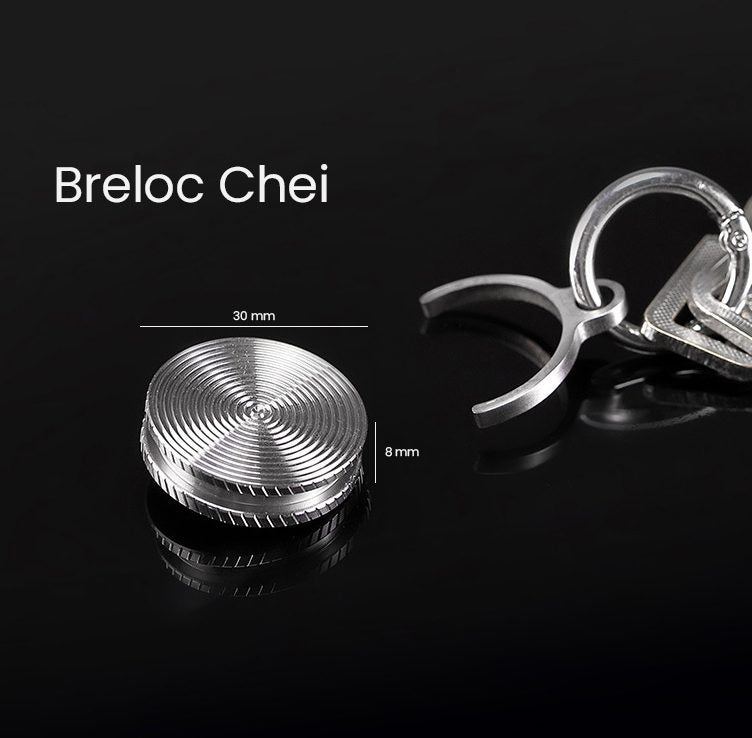 Fidget Spinner Titirez Anti Stress, Flippy, Tip Pandativ / Breloc, Ondulatii Mici, Otel Inoxidabil, 30x30x8 mm, Silver - vivimall.ro