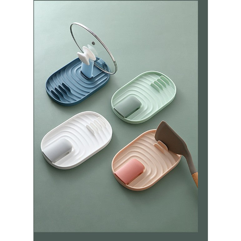 Suport Pliabil, Vivimall, pentru Capace, Linguri, Multifunctional, Plasare pe Blatul de Bucatarie, 11.5 x 18 x 2.2 cm, Roz - vivimall.ro