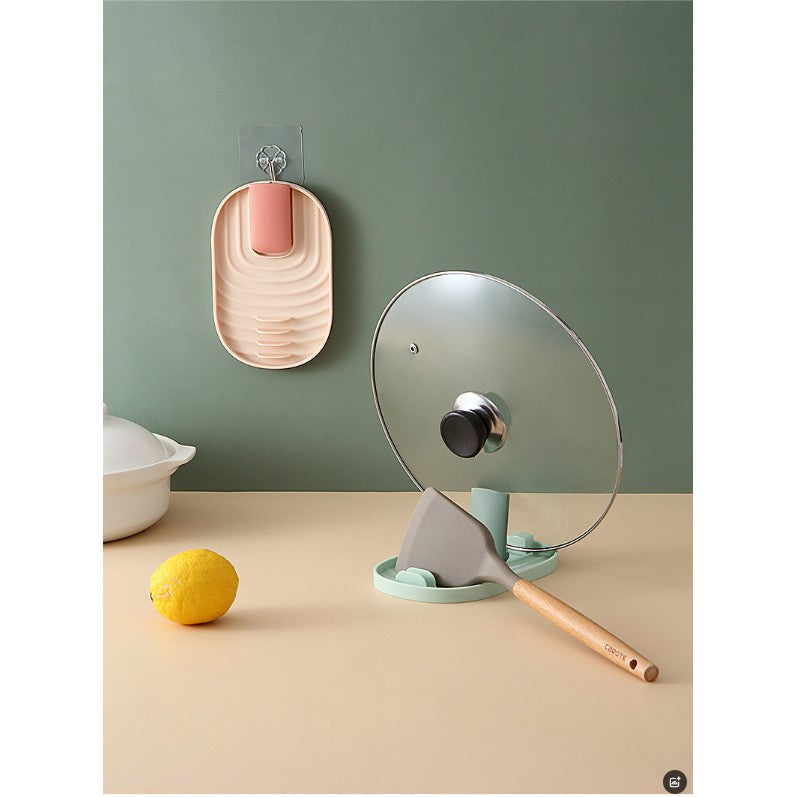 Suport Pliabil, Vivimall, pentru Capace, Linguri, Multifunctional, Plasare pe Blatul de Bucatarie, 11.5 x 18 x 2.2 cm, Roz - vivimall.ro