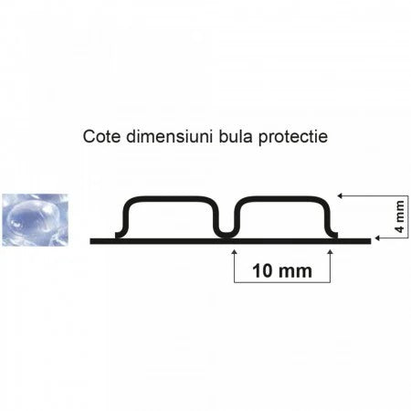 Folie cu Bule, Vivimall, 50 gr/mp, 0.4 m latime x 100 m lungime, Transparent - vivimall.ro