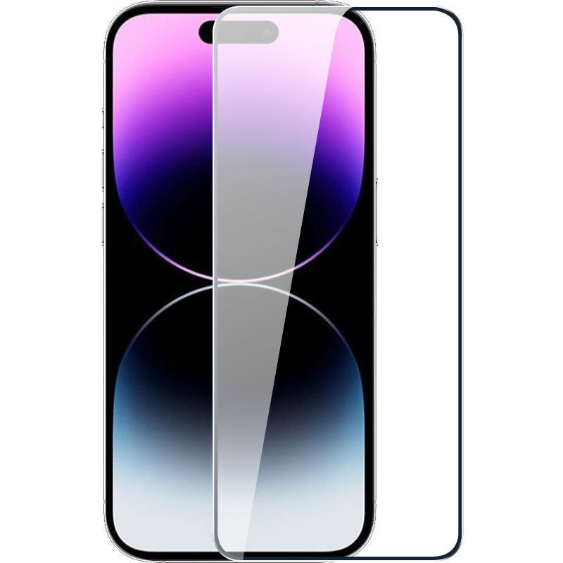 Folie de Protectie cu Instalare Rapida, Vivimall, pentru Apple iPhone 15, Tempered Glass Easy Tool, Full Cover, Protectie Difuzor, HD, Margini Negre, Transparent - vivimall.ro