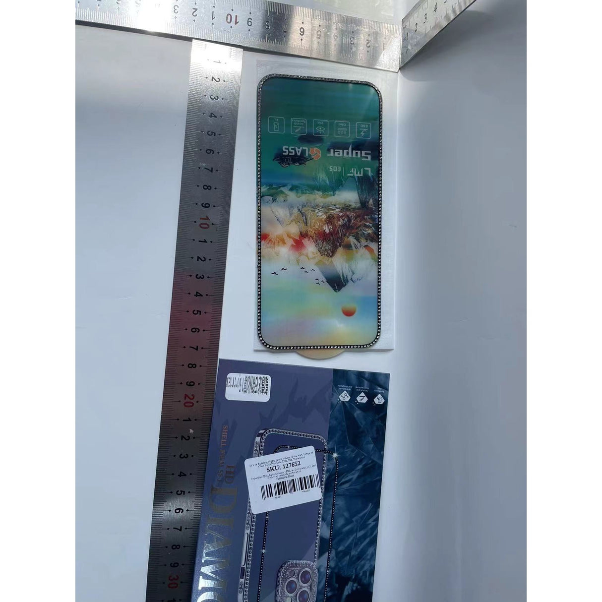 Folie de Protectie, Vivimall, pentru iPhone 15 Pro Max, Tempered Glass 2.5 cu Pietricele, ESD, HD, Transparent - vivimall.ro