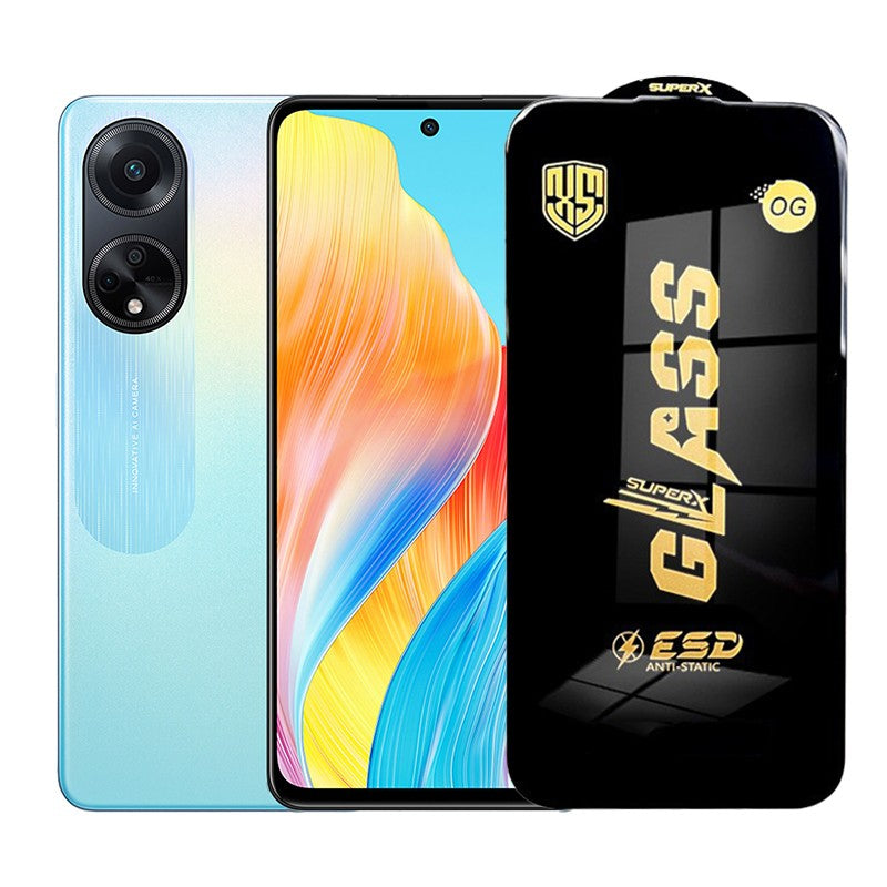 Folie de Protectie pentru Oppo A98, Flippy, Sticla Securizata ESD, Margini Negre, Rezistenta la Zgirieturi, Antistatica, 0.35 mm, Transparenta - vivimall.ro