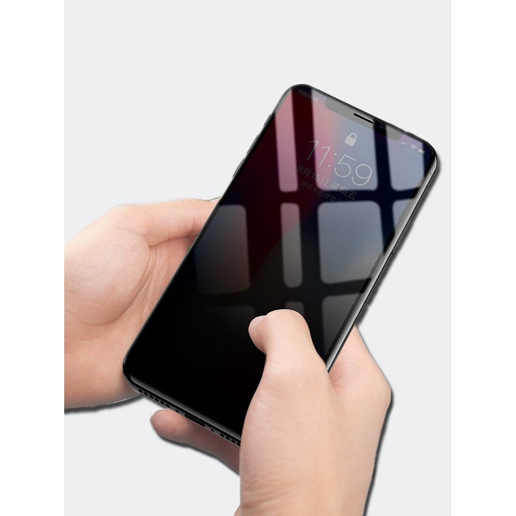 Folie de Sticla Securizata pentru Apple iPhone 15, Vivimall, Privacy 30°, Vizibilitate HD, Protectie Completa 9D, Anti-Amprenta, Protectie Confidentialitate, Negru - vivimall.ro