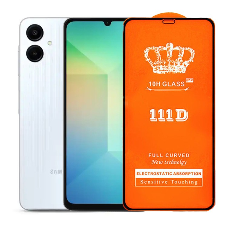 Folie Securizata pentru Samsung A06, Flippy, Sticla de Protectie Compatibila cu Samsung A06, Full Cover 111D, 10H GLASS, Margini Negre, Transparenta - vivimall.ro
