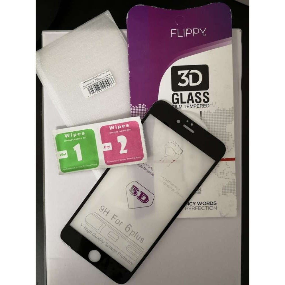 Folie Sticla Apple iPhone 6 Plus Flippy® 4D/5D Negru - vivimall.ro