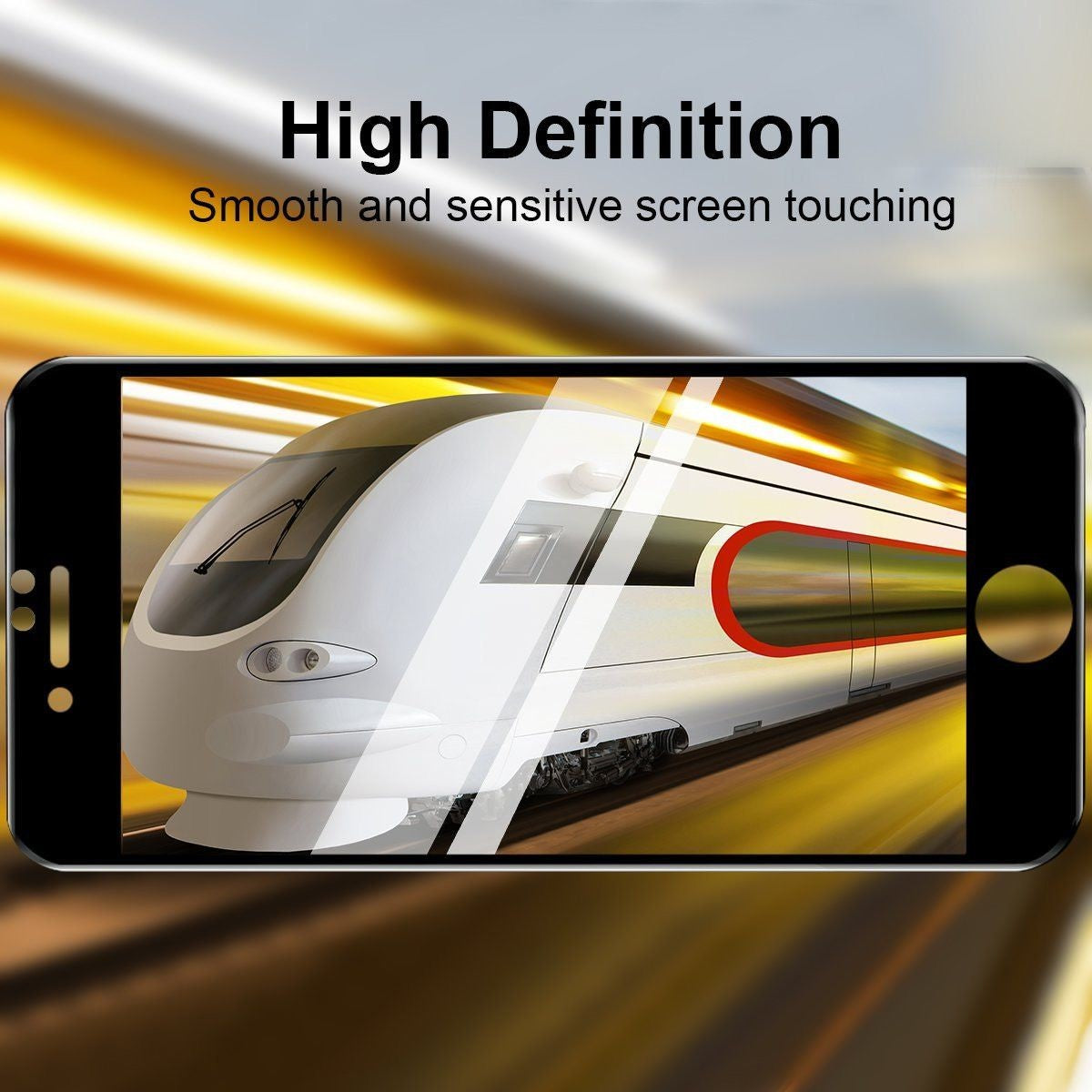 Folie Sticla Apple iPhone 8 Plus 5D Negru - vivimall.ro