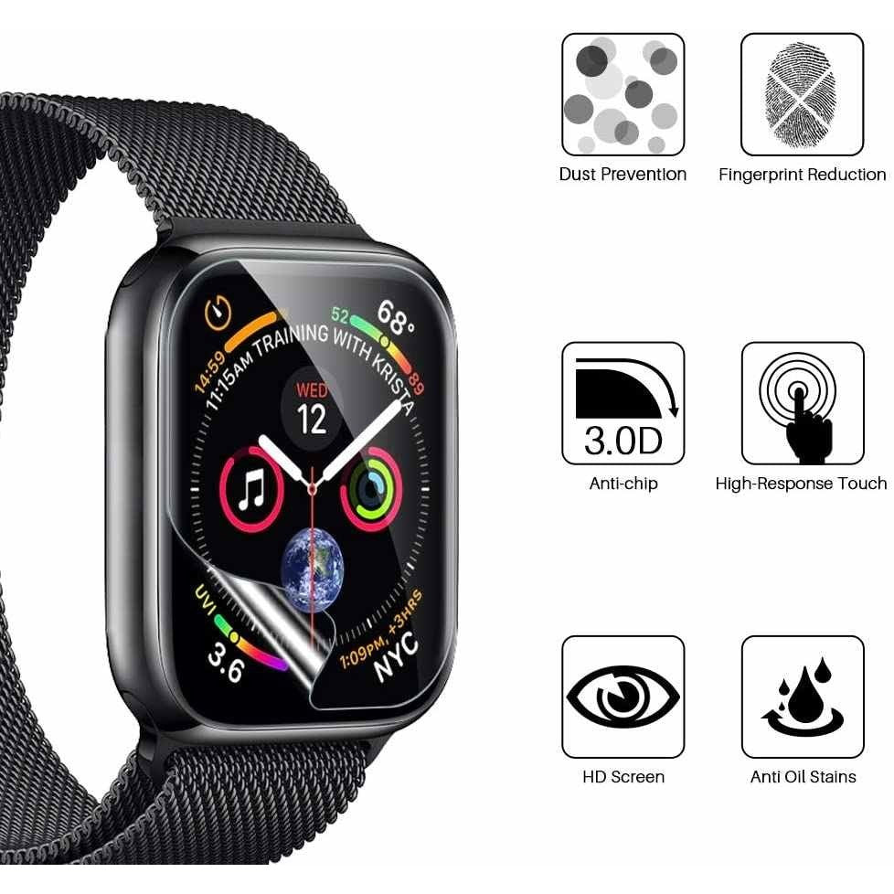 Folie Sticla Flippy pentru Apple Watch Series 2/3 42 mm UV Nano Water Transparent - vivimall.ro