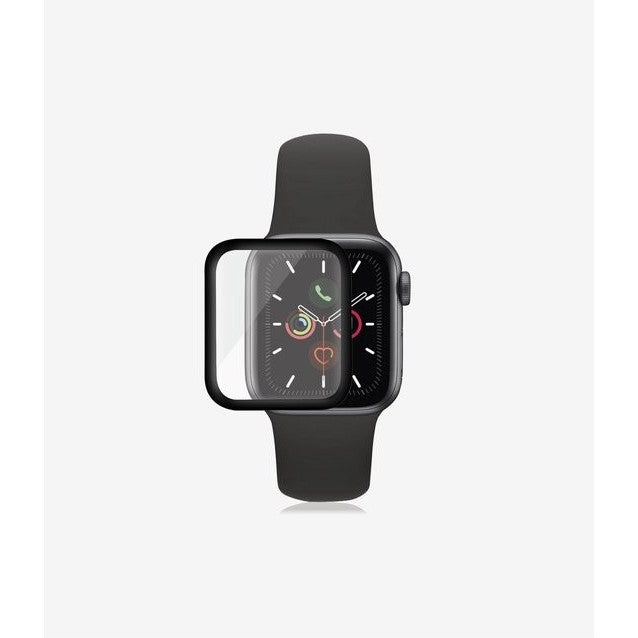 Folie Sticla pentru Apple Watch Series 2/3 38 mm adeziv pe margine Negru - vivimall.ro