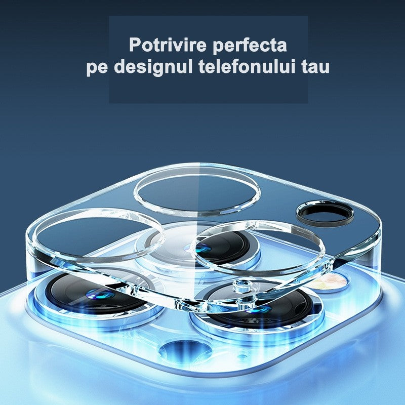 Folie Sticla pentru Camera Apple iPhone 15 / 15 Plus, Transparenta - vivimall.ro