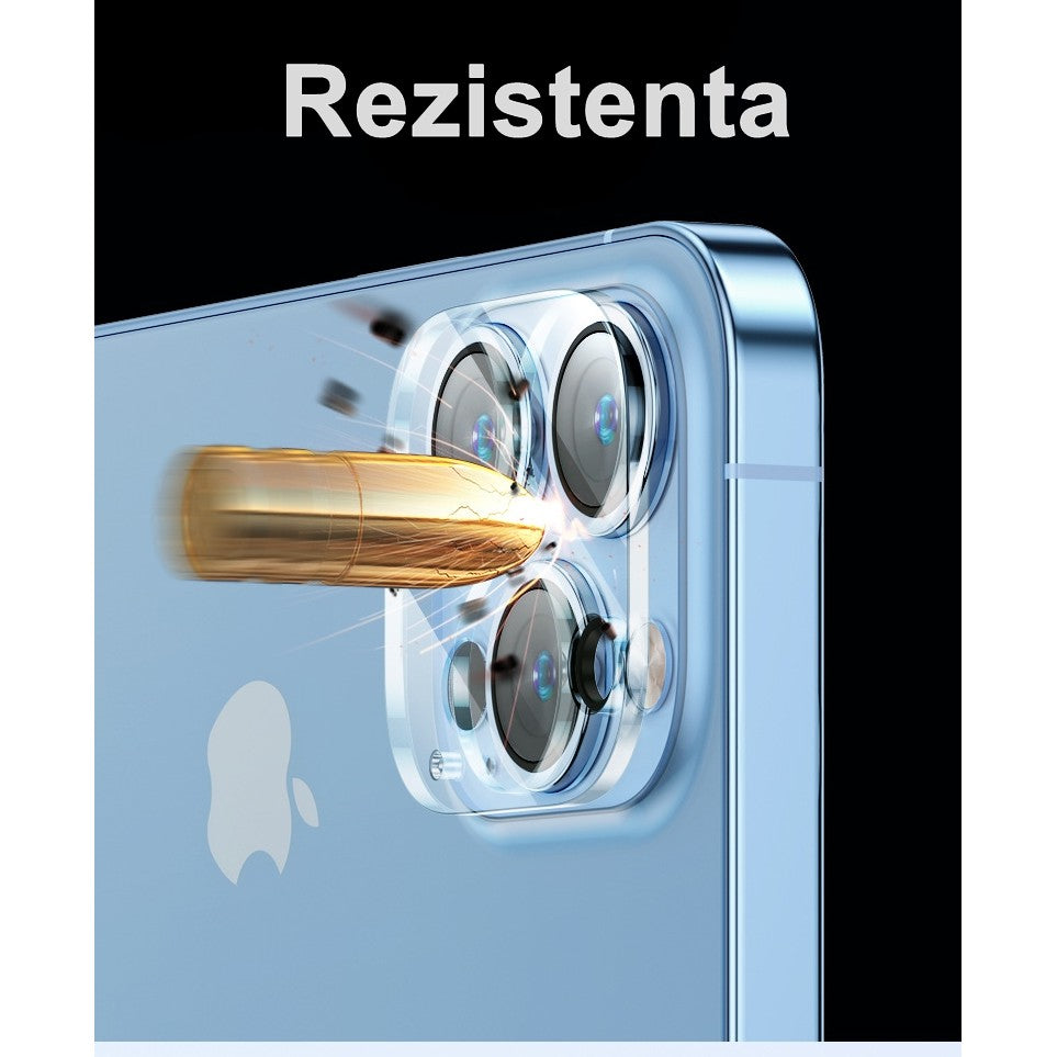 Folie Sticla pentru Camera, compatibila cu Apple iPhone 15 Pro / 15 Pro Max, Transparenta - vivimall.ro