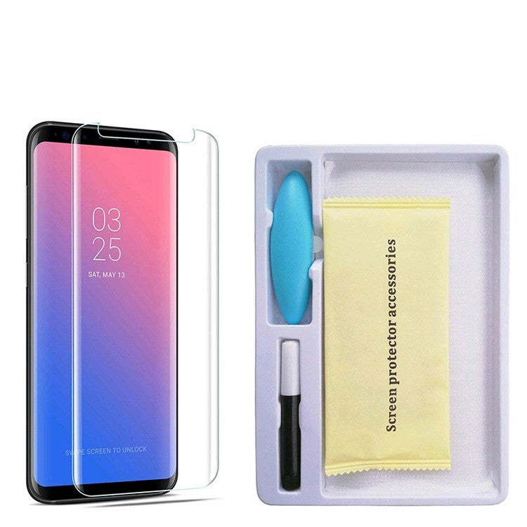 Folie Sticla Securizata , Flippy, compatibila cu Samsung Galaxy S9, Full Glue Nano Water, Transparent - vivimall.ro