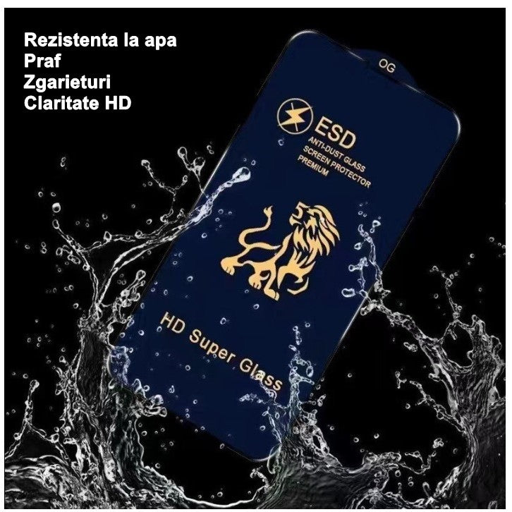 Folie Sticla securizata electrostatica Flippy pentru Samsung A14 5G, Sticla ESD, Top Glass, Anti-static, Negru - vivimall.ro