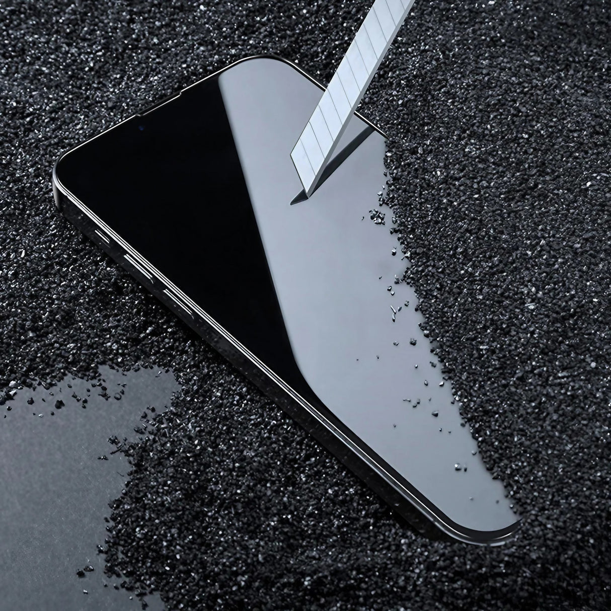 Folie Sticla Securizata, Vivimall, compatibila cu Apple iPhone 16 Pro Max, Full Glue, Margini Negre, Transparent - vivimall.ro