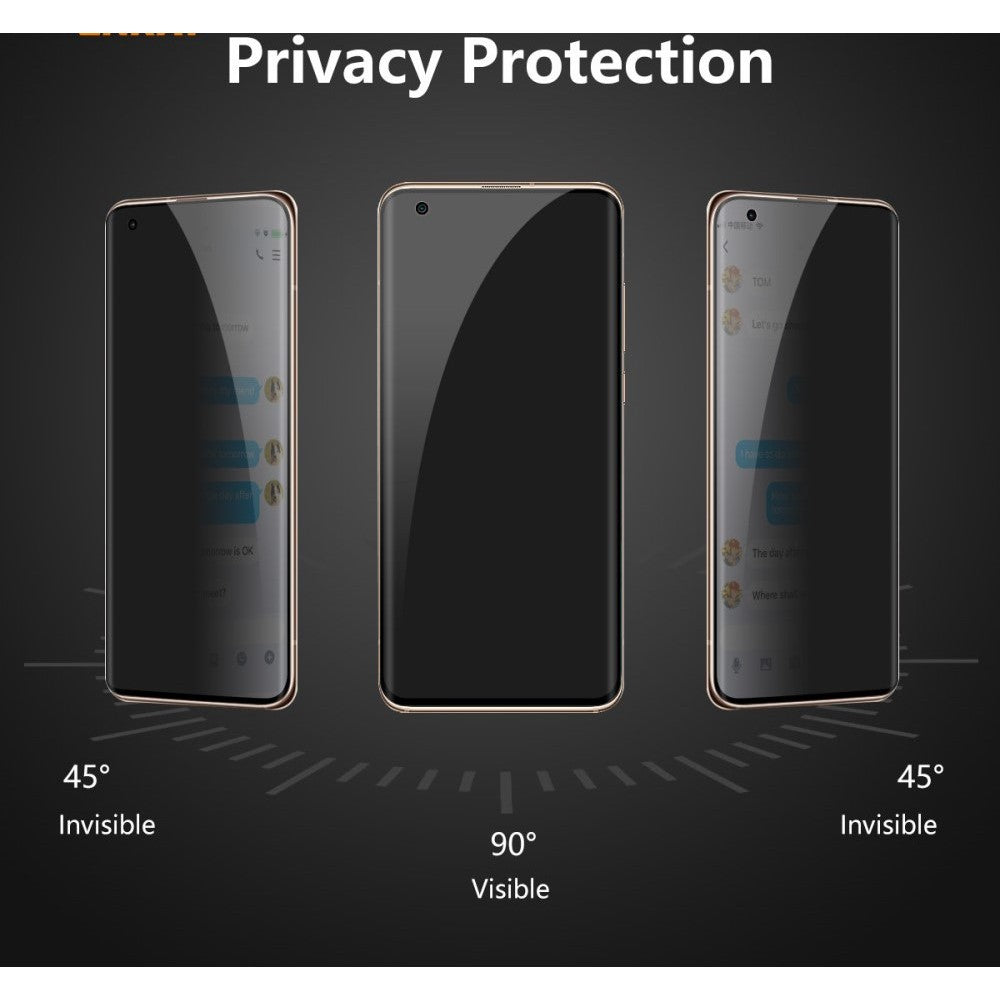 Folie Sticla securizata Flippy® compatibila cu Hawei Nova 9 Full Glue Privacy Negru - vivimall.ro