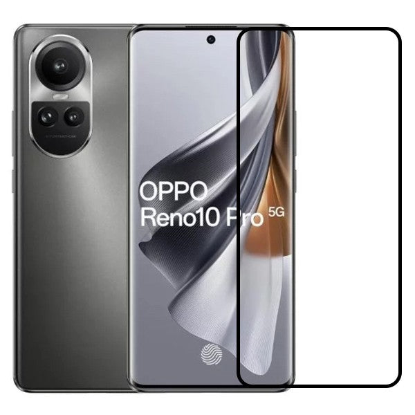 Folie Sticla Securizata, Vivimall, Compatibila cu Oppo Reno 10 Pro, Full Glue, Margini Negre, Transparent - vivimall.ro