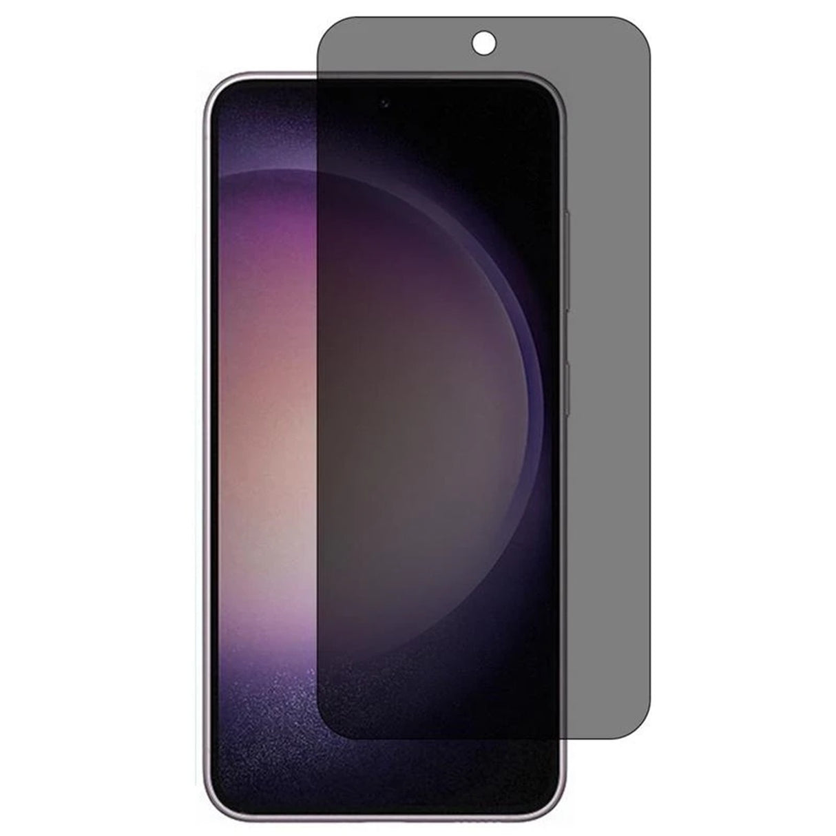 Folie Sticla Securizata, Vivimall, Pentru Samsung Galaxy A55, Privacy Classic, 2.5D, Confidentialitate 35°, Negru Transparent - vivimall.ro