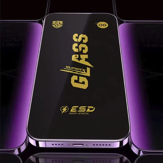 Folie Sticla Securizata pentru iPhone 16 Pro, Vivimall, Folie compatibila cu Apple iPhone 16 Pro, Sticla ESD, Super HD Glass, Anti-static, Margini Negre, Transparent - vivimall.ro