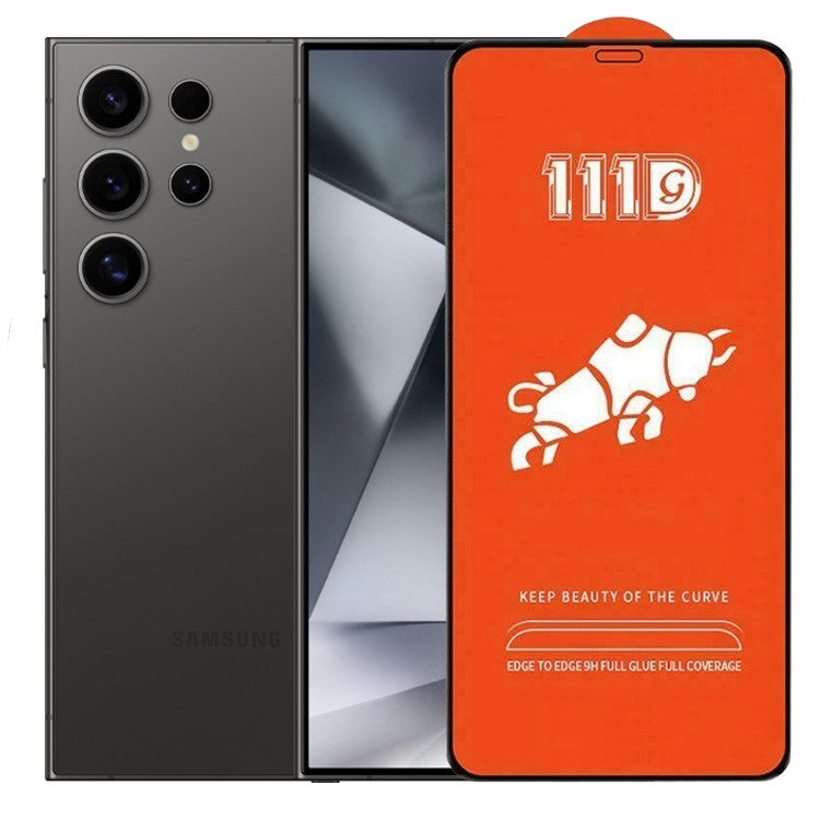 Folie Sticla Securizata pentru Samsung Galaxy S24 Ultra 5G, Flippy, Sticla de Protectie Compatibila cu Samsung Galaxy S24 Ultra 5G, Full Cover 111D, HD, Margini Negre, Transparenta - vivimall.ro