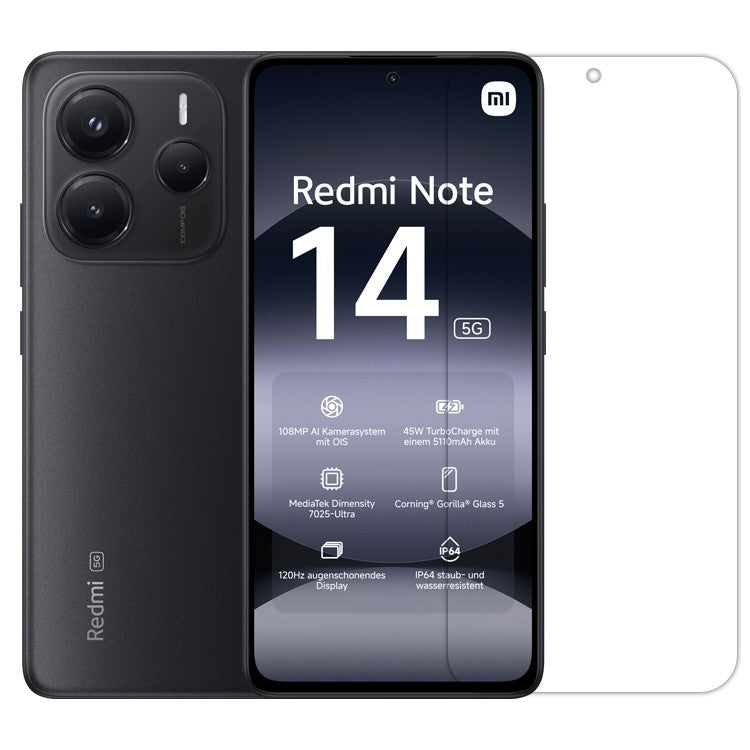 Folie Sticla Securizata pentru Xiaomi Note 14, Vivimall, Sticla de Protectie Compatibila cu Xiaomi Note 14, 2.5D, HD, Transparenta - vivimall.ro